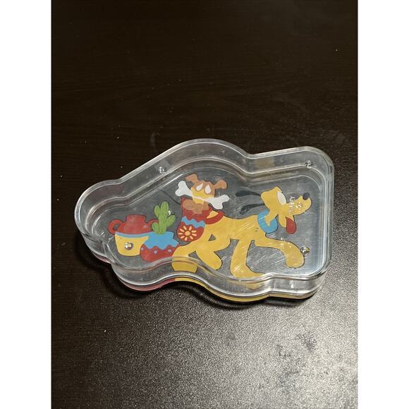 Vintage Disney Pluto Clear Plastic Candy Box Empty - Picture 2 of 4